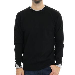 MAGLIA CON CONTRASTI NERO